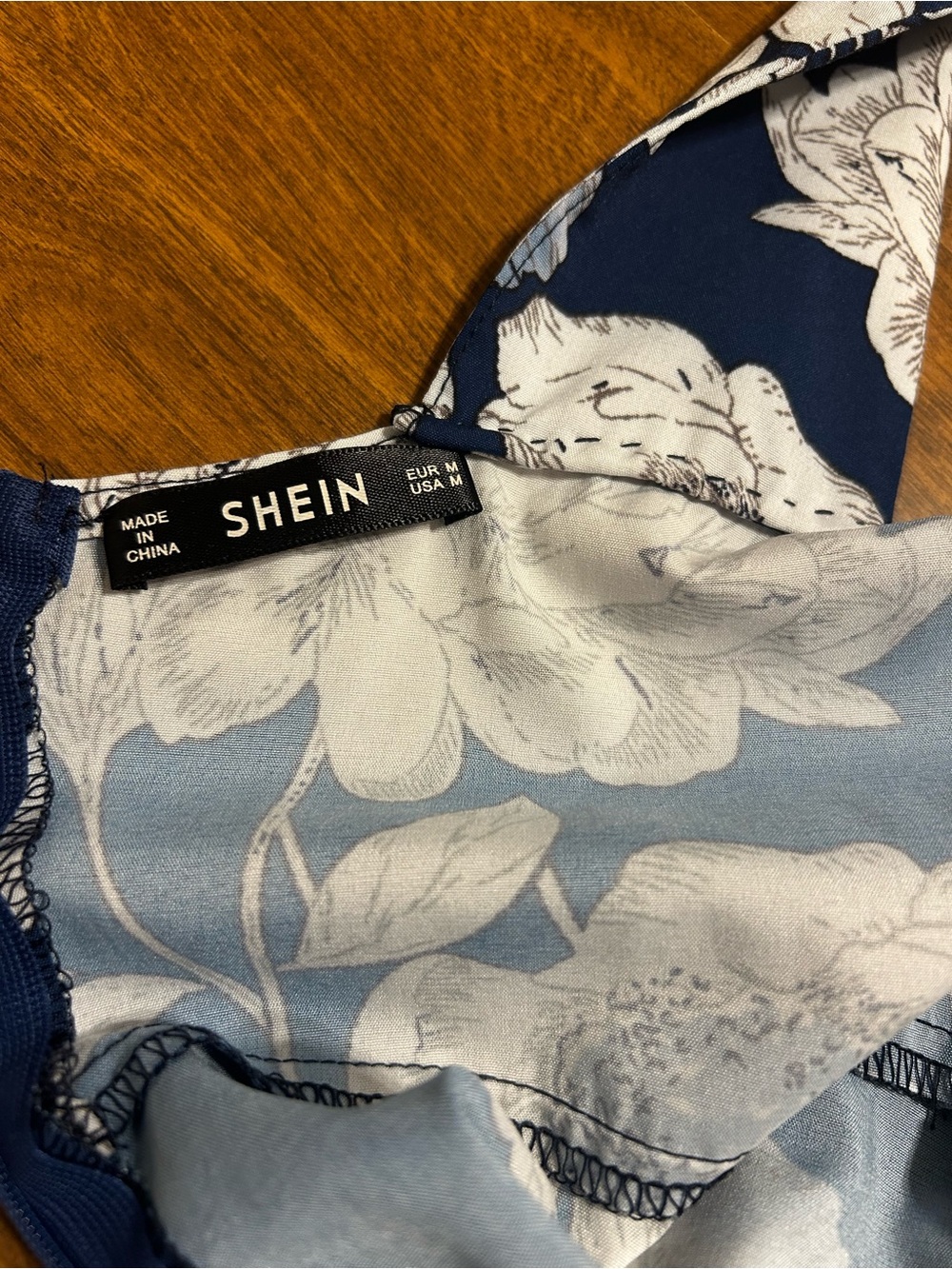 Women’s Medium Navy Blue Floral Halter Dress - Picture 11 of 14